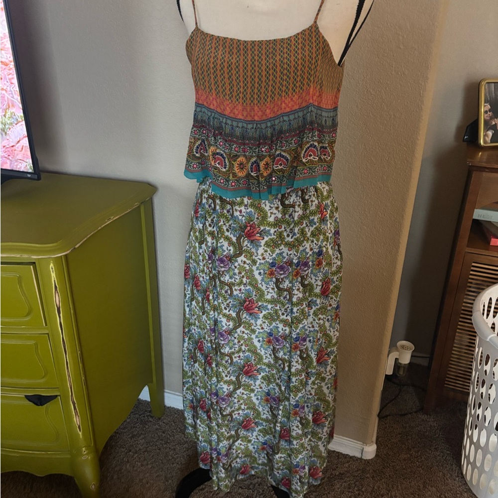 Anthropologie Tanvi Kedia beaded midi dress M